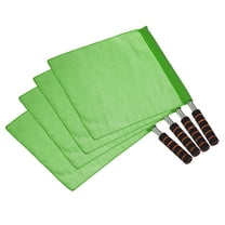 Uxcell Football Linesman Referee Flag Stainless Steel Pole Sponge Grip, Green 4 Pack