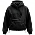 thumbnail image 7 of WULMLEO Pet Pouch Hoodies for Women Cat and Dog Pouch Hoodie Sweatshirt Oversized Comfy Pullover with Large Pockets Black L, 7 of 7