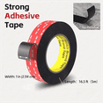 thumbnail image 3 of 3M Double Sided Tape Heavy Duty 1 inch * 16.5FT 0.04in Thick Double Sided Mounting Tape for Walls,VHB 5925 Black Adhesive Tape Heavy Duty for Car, LED Strip Light, Home/Office Decor, 3 of 8