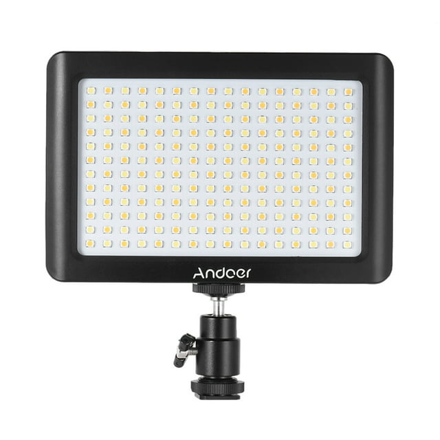 Lámpara de fotografía Andoer mini granos portátil regulable estudio de fotografía de vídeo de luz LED panel de la lámpara 3200K / 6000K 192pcs para Canon Nikon DSLR DV Videocámara Andoer Lámpara de fotografía