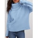 thumbnail image 3 of Suéter PRETTYGARDEN Cuello Alto Manga Larga Azul Claro XL, 3 of 5