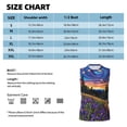 thumbnail image 3 of Bingfone Galactic Night Over Meadow Pattern Men's Tank Tops Workout Sleeveless Tee Shirts Running Beach Tanks for Men-Large, 3 of 4