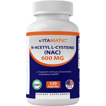 Vitamatic NAC N Acetyl L-Cysteine 600 mg 120 Veg Capsules