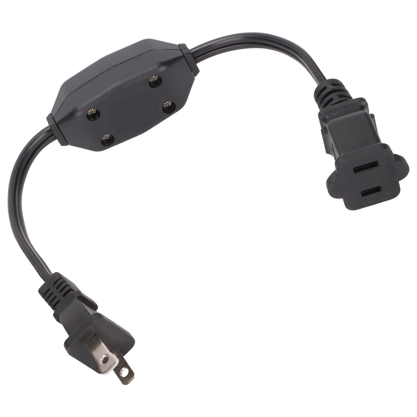 On Off Switch Extension Cord, 16AWG 2 Prong Polarized Extension Cord? Waterproof With Switch For 1-15P?Male?to 1-15R?Female Plug Black