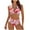 Pink, variant on Ashirexll Bikini Sets for Women, High Waisted Bathing Suits for Women, Retro Printed Swimsuit Set Swimsuit Beach Skirt Set Split Swimsuit Set Green M