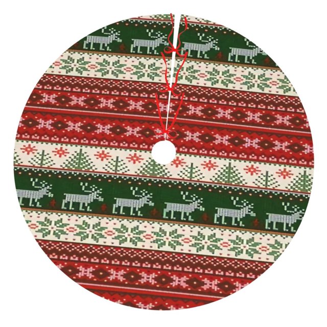 Faldas para árbol de Navidad a cuadros de 48 pulgadas, gruesas, para decoración navideña de invierno, para decoración rústica de Navidad