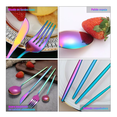 thumbnail image 3 of Juego de Cubiertos de Acero Inoxidable Malubero 24pcs Dorado, 3 of 4