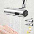 thumbnail image 2 of 2Pcs Kitchen Faucet 3 in 1 360° Swivel Water Tap Universal Kitchen Sink Faucet Electroplated Silver Spout Taps Multifunctional Kitchen Sink Tap Adapter for Kitchen, 2 of 10