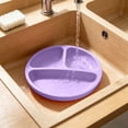 thumbnail image 6 of Cevemin 3 Compartment Silicone Suction Plate Anti-Slip Divided Toddler Plate Microwave Dishwasher Safe Food Tray for Baby Self Feeding, 6 of 6