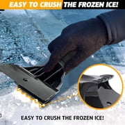 EcoNour Ice Scraper for Car Windshield 10 Inch – Heavy Duty Snow & Frost Remover with Foam Grip Handle