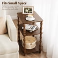 thumbnail image 6 of Small Side Table with 3-Tier Shelf, Narrow Wood End Table for Small Spaces, Living Room Bedroom, Walnut, 6 of 8