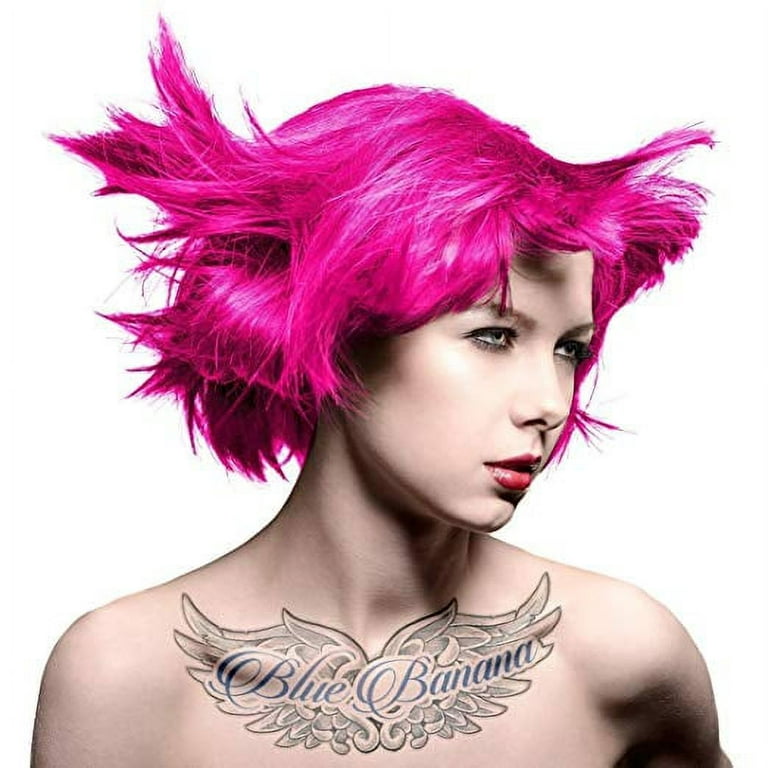  MANIC PANIC Hot Hot Pink Hair Color - Amplified - Semi  Permanent Hair Dye - Medium Pink - Glows In Blacklight - For Dark & Light  Hair - Vegan, PPD
