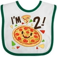 thumbnail image 3 of Inktastic Im Two Pizza Birthday Party Boys or Girls Baby Bib, 3 of 4