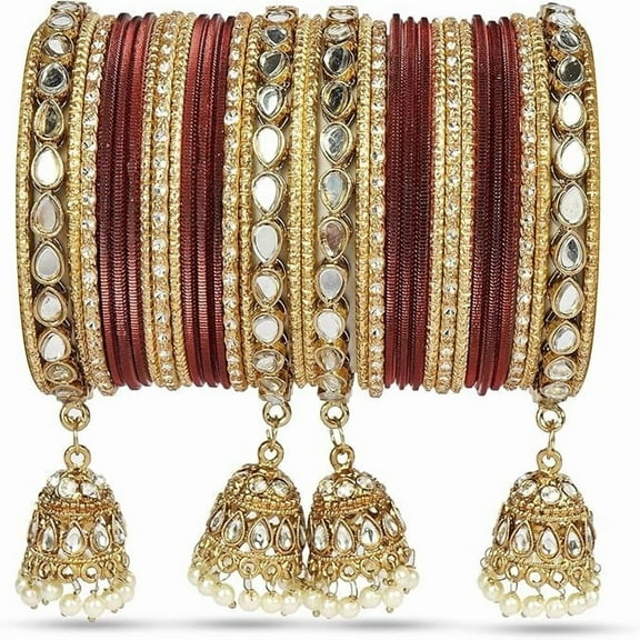 Indian Ethnic Partywear Handmade Bangles – Traditional & Elegant Jewelry for Women – Ideal for Weddings, Festivals, Parties & Daily Wear – Set of Bangles for All Occasions