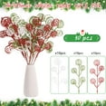 30Pcs 12" Christmas Artificial Glitter Curly Stems Ornaments Fake