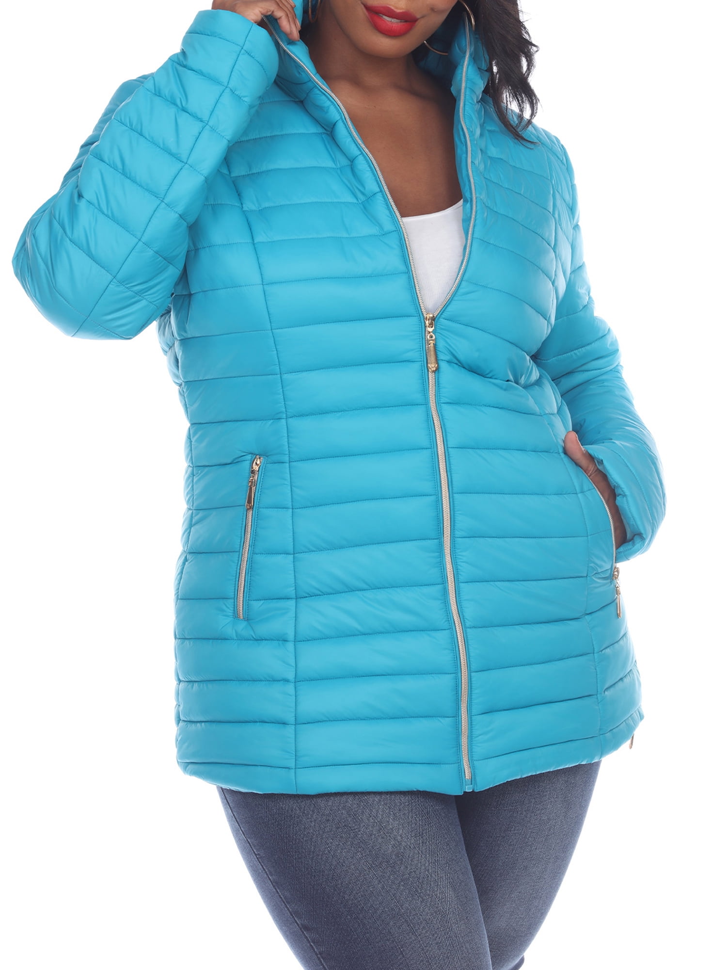 white puffer jacket plus size