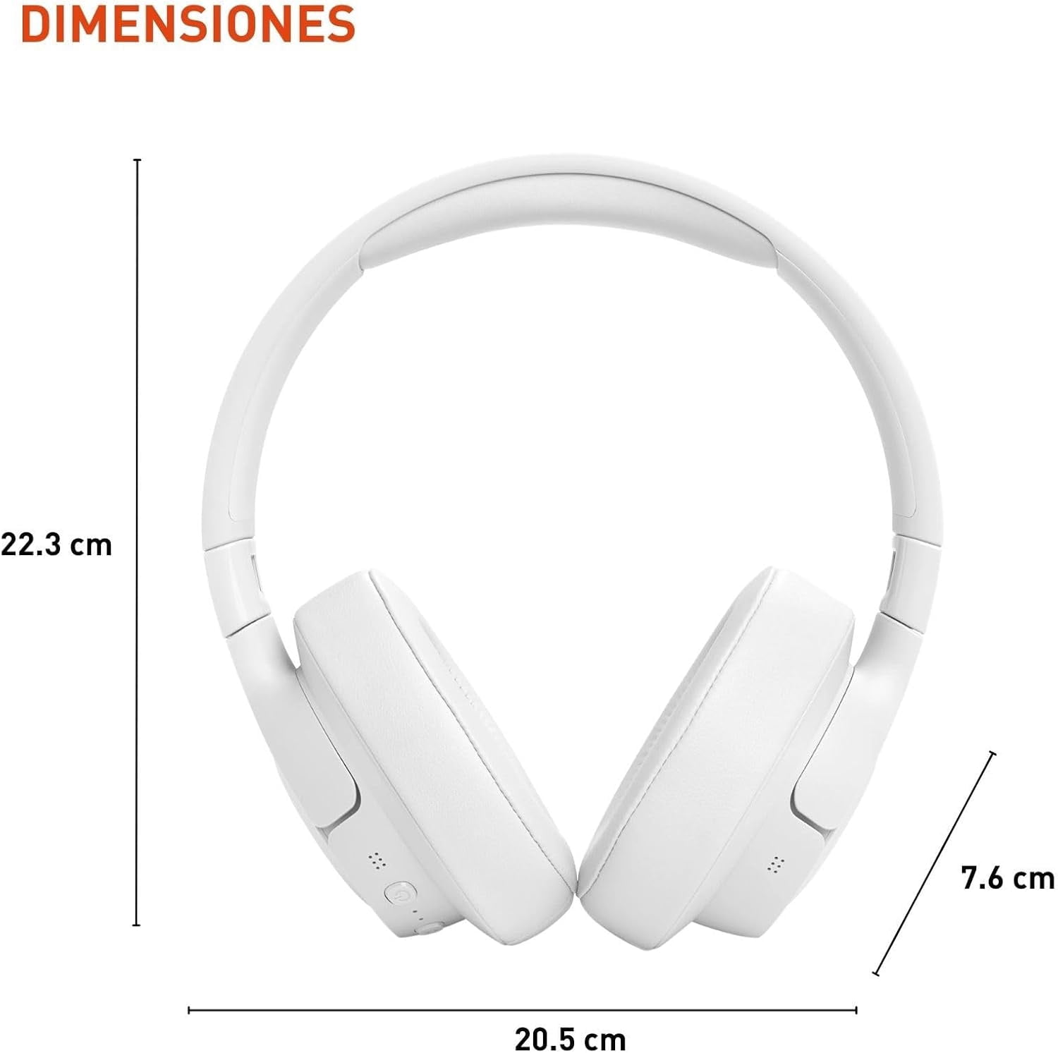 Open Box JBL Tune 770NC Wireless over-Ear Adaptive Noise Cancelling Headphones (White)