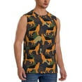 thumbnail image 2 of Balery German Shepherd Dog Men's Sleeveless Muscle Shirts Workout Tank Top, Moisture Wicking, Odor Protection-3X-Large, 2 of 8