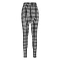 thumbnail image 5 of VgaVtl High Waist Leggings for Women Gray Women's Yoga Pants Plus Tight Stretch Slim-Leg Sports Elastic Waist Plaid Pants, 5 of 5