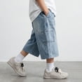 thumbnail image 7 of Gaexia Boy's Jorts Baggy Jeans Shorts Straight Leg Casual Denim Shorts with Pockets, 7 of 7
