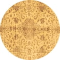 thumbnail image 1 of Ahgly Company Indoor Round Oriental Brown Traditional Area Rugs, 6' Round, 1 of 4