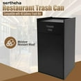 thumbnail image 2 of Restaurant Trash Can Cabinet with Tray Holder - Wooden Trash Can, Commercial Trash Can 40 Gallon Garbage Can Cabinet Grade Rubbish Bin for Restaurants, Cafeterias, Office (Black), 2 of 8