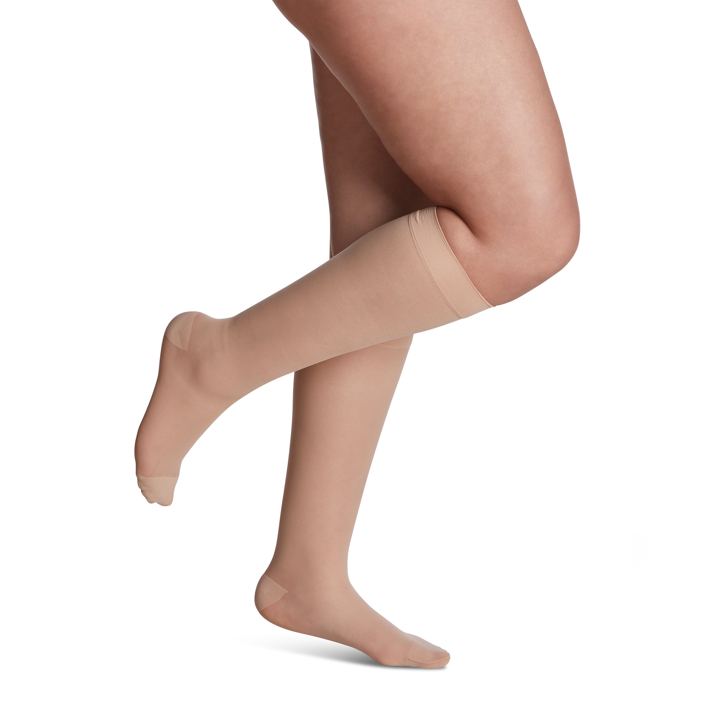 Sigvaris Style 781 Sheer 15-20 Closed Toe Knee High Compression Stockings Warm Sand SS Short