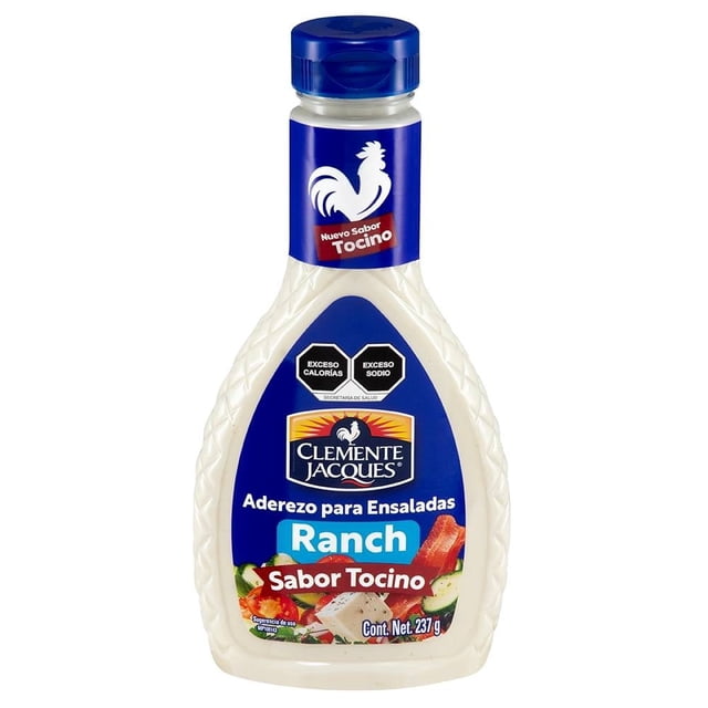 Aderezo para ensaladas Clemente Jacques ranch sabor tocino 237 g
