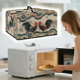 thumbnail image 3 of FOR U DESIGNS Boho Mandala Rooster Chicken Print Microwave Oven Cover Dust-Proof Microwave Oven Grill Covers Protector with Top Handle, Foldable Small Appliance Covers in Home and Office-S, 3 of 8