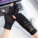 thumbnail image 3 of Guantes cortos de algodón para mujer, con protección solar, antiultravioleta, antideslizantes, finos, de verano, con dos dedos expuestos, para montar a caballo y conducir, 3 of 6