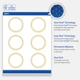 thumbnail image 2 of Avery Labels, 3" Diameter, Matte White, Multi-Lined Gold Border, 2 of 7