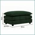 thumbnail image 5 of Modern Green Chenille U-Shape Modular Sectional Sofa with Reversible Chaise & Double Ottomans, Solid Wood Frame for Living Room, 5 of 12