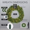 thumbnail image 2 of 48" Red Sleigh Sequoia Fir Heavy Duty Artificial Christmas Wreath with Clear Incandescent Lights, 2 of 7
