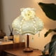 thumbnail image 5 of Pantalla de lámpara de mesa retro con cuentas decorativas para lámpara de mesa con borlas Amarillo, 5 of 7