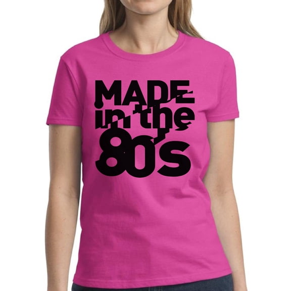 Made in the 80's Black Shirt for Women - S M L XL 2XL 3XL Retro Costume 80s Graphic Tee - T-Shirt 80s Party Tee Gift