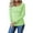 Light Green, variant on Dellytop Womens Long Sleeve Ribbed Button Down Casual Henley Shirts