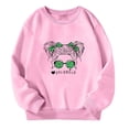 thumbnail image 7 of XEGLSBU Hoodies for Girls 10-12 Navy Blue Children's Autumn And Winter Part Letter Printed Round Neck Long Sleeved Sweatshirt Pink-D Size 3-4 Years, 7 of 7