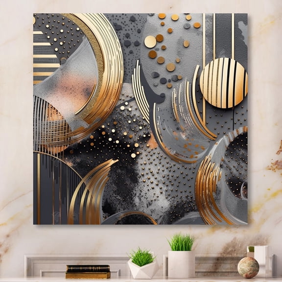Designart "Soft Colors Marble Abstract III" Abstract Marble Canvas Wall Art