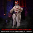 thumbnail image 6 of Halloween Animatronic Sitting Clown Animated Decorations - Sound Activated with Creepy Sound, Light Up Eyes, Scary Move, Haunted House Holiday Spooky Decor Horror Prop, for Indoor Outdoor, 6 of 7