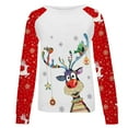 thumbnail image 4 of 2023 Chandail en Molleton de Noël pour Femmes en Solde Col Rond Imprimé Manches Longues Blouse Régulière, 4 of 5