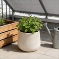 thumbnail image 2 of 3Pcs Modern Ribbed Round Planter, Lightweight MGO Flower Pots with Drainage Holes, for Indoor Outdoor Use, 9" +13.38" +17.1", 2 of 9