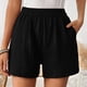 thumbnail image 1 of MKLEKYY Pantalones Cortos Deportivos Holgados De Cintura Alta Con Dobladillo Plisado De Doble Capa Y Pierna Recta Para Mujer, 1 of 4