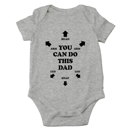 

AW Fashions You Can Do This Dad Cute Novelty Funny Infant One-piece Baby Bodysuit (Newborn Sports Grey)