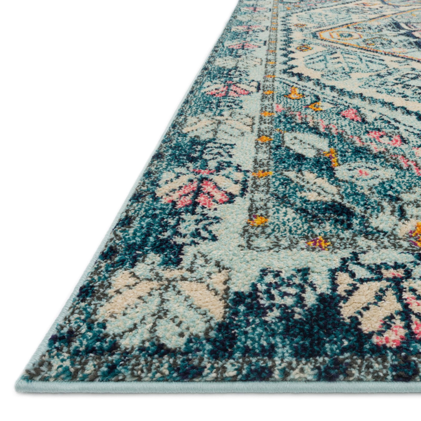 Loloi II Nadia Abstract Aqua / Pink Area Rug