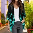 thumbnail image 2 of Hpapadks Kimono Cardigans for Women Puff 3/4 Sleeve Loose Printed Cover Up Casual Beach Sun Proof Blouse Tops Cardigan for Women, 2 of 4
