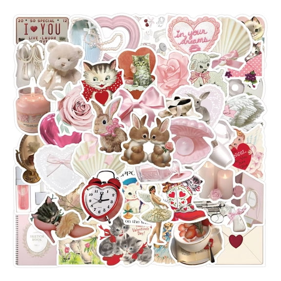 60Pcs Coquette Graffiti Stickers