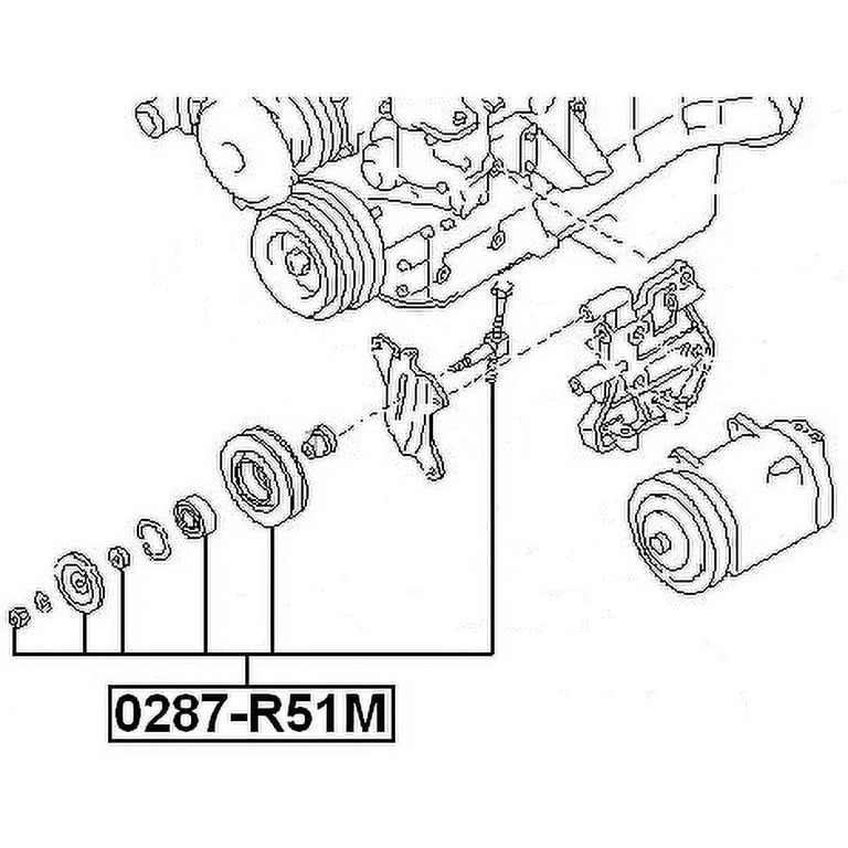 Pulley Tensioner Kit By FEBEST - Fits Nissan Navara, Pathfinder, Patrol & More (OEM 11925-VC801)