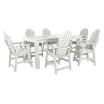 Highwood 7-pc Hamilton Dining Set - 42" x 84" Rectangle Table, Counter Height, Outdoor, Eco-friendly, Synthetic Wood