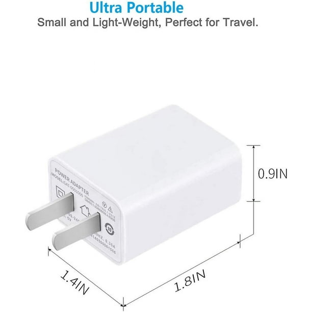 Gallfeel Usb Wall Charger 2a Ac Power Adapter White 2 Pack