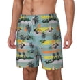 thumbnail image 2 of Uemuo Hawaiian Style Pattern Mens Swim Trunks Quick Dry Board Shorts with Mesh Lining, Stretch Beach Shorts Quick Dry No-Chafing Board Shorts-XX-Large, 2 of 9